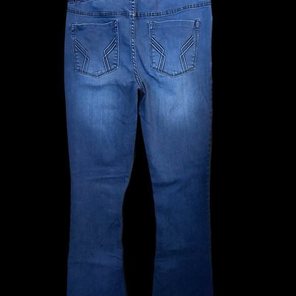 Jeaniologie Dark Blue Flare Bottom Jeans - Size 29 - Picture 6 of 6